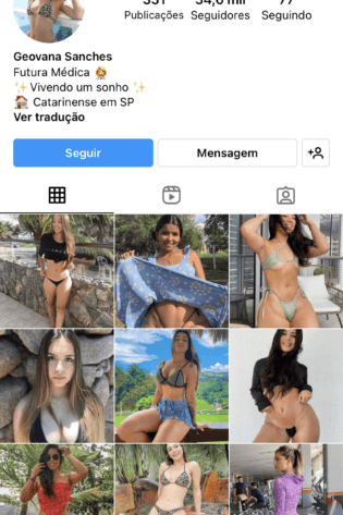 Perfil de Instagram – 34,3k de seguidores