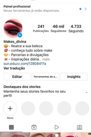 Conta do Instagram a Venda – CONTA DE MAQUIAGEM 46K (ENGAJADA)