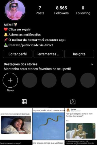 Conta no Instagram seguidores de Sorteio, rendendo