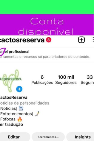 CONTA ENGAJADA DE 100K PREMIUM