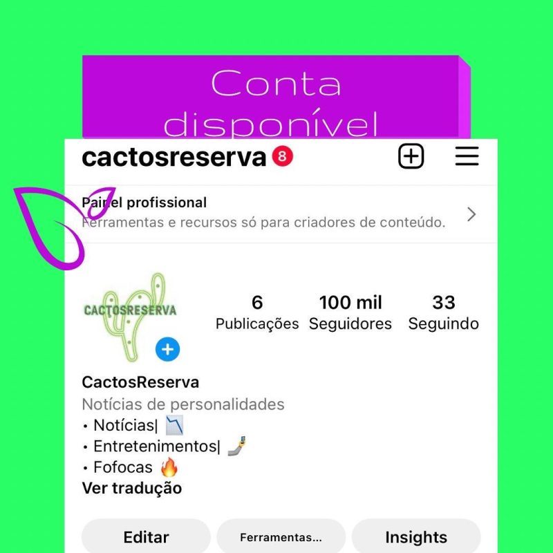 CONTA ENGAJADA DE 100K PREMIUM