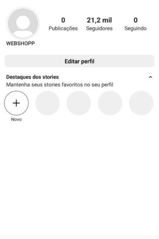Conta do instagram