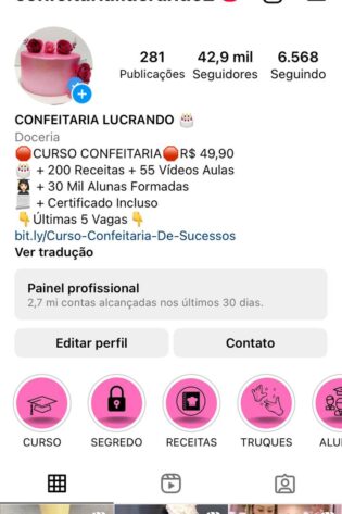 Instagram a Venda – 42k Muito Engajado
