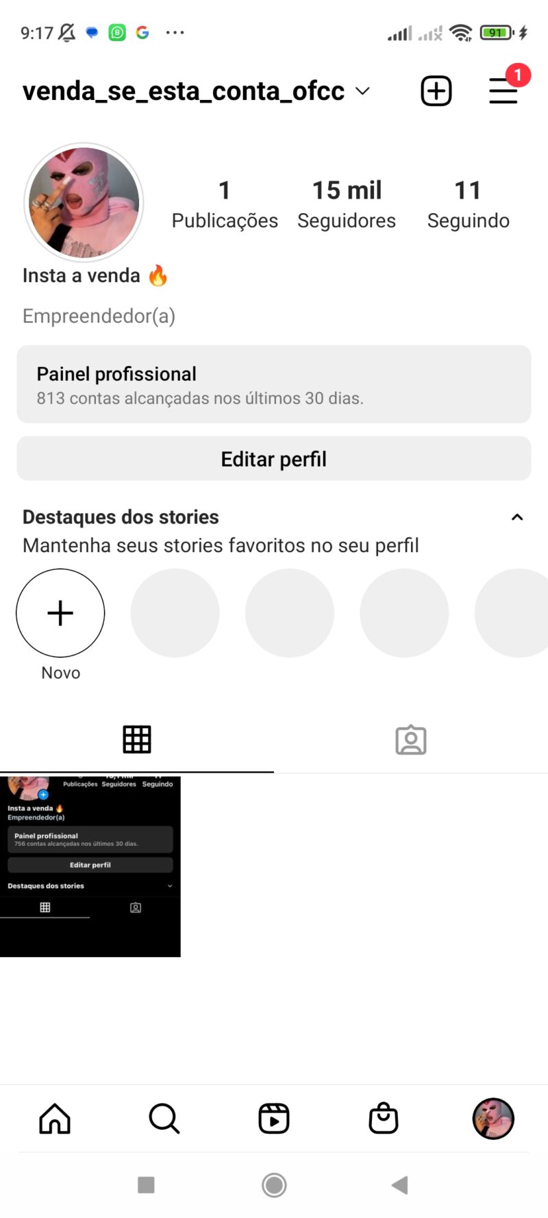 Vendo Conta Instagram