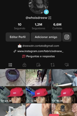 Conta do TikTok 1,2M seguidores