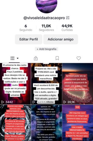 Tiktok Disponível (Crescendo/Engajado)