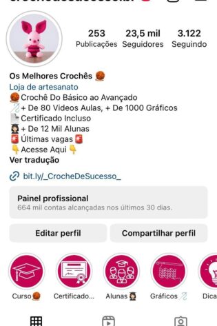 Instagram a Venda – Conta de Croche muito engajada!