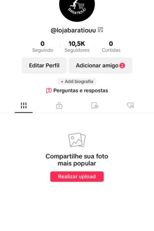 Tiktok de 10k Disponível