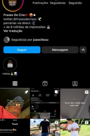 Instagram de Frases de 46k Super Engajado Storys Batendo 26k