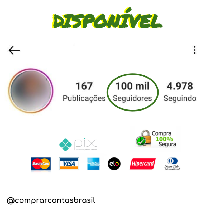 ? Perfil Pessoal Instagram Com 100mil Seguidores @comprarcontasbrasil ?