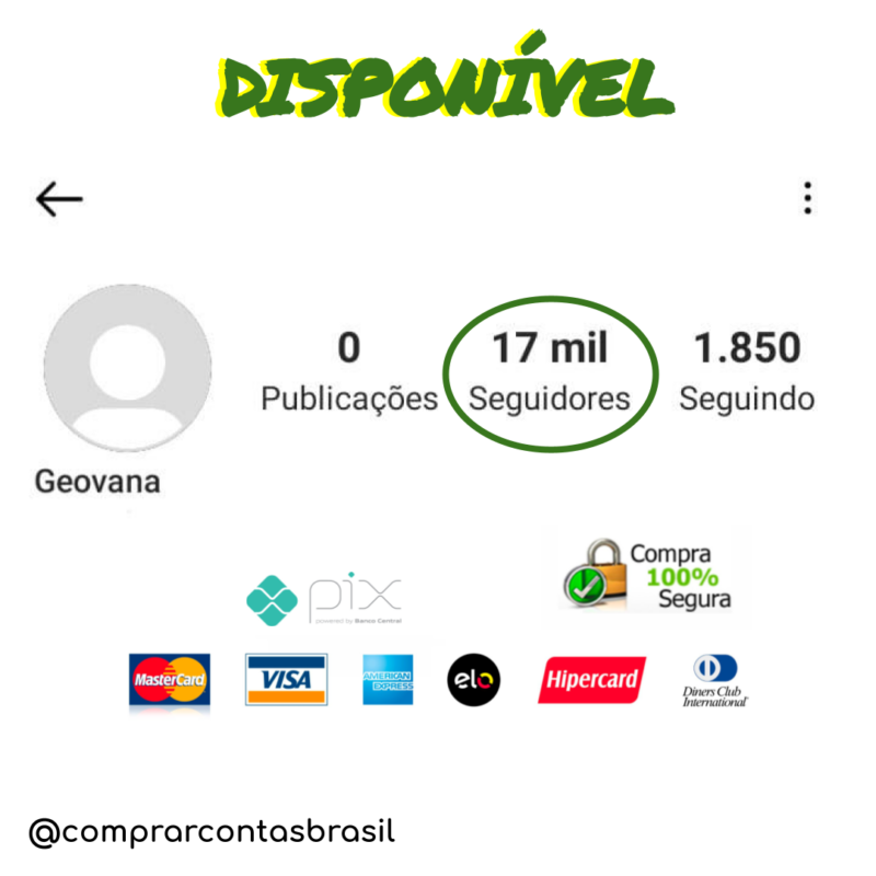 ? Perfil Pessoal Feminino Instagram Com 17 mil Seguidores @comprarcontasbrasil ?