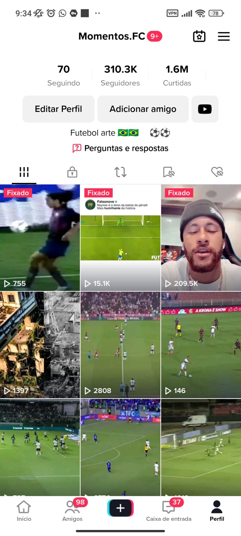 Conta Tik Tok 310K