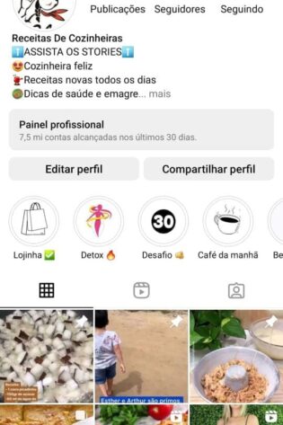 Instagram de Receitas