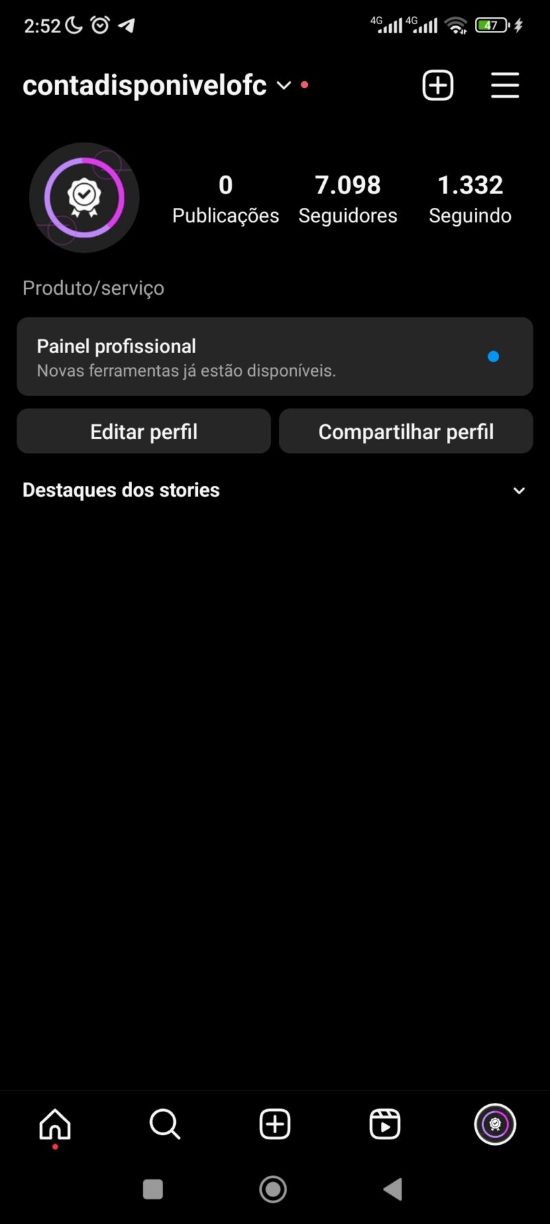 CONTA INSTAGRAM 7 MIL SEGUIDORES