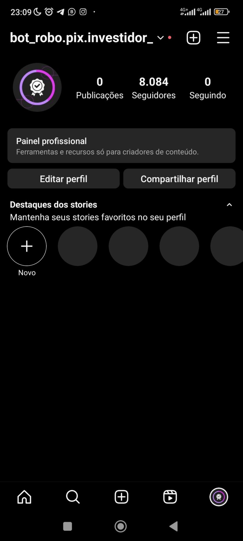 CONTA INSTAGRAM 8 MIL SEGUIDORES