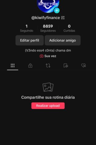 Conta do Tiktok quase 9K seguidores