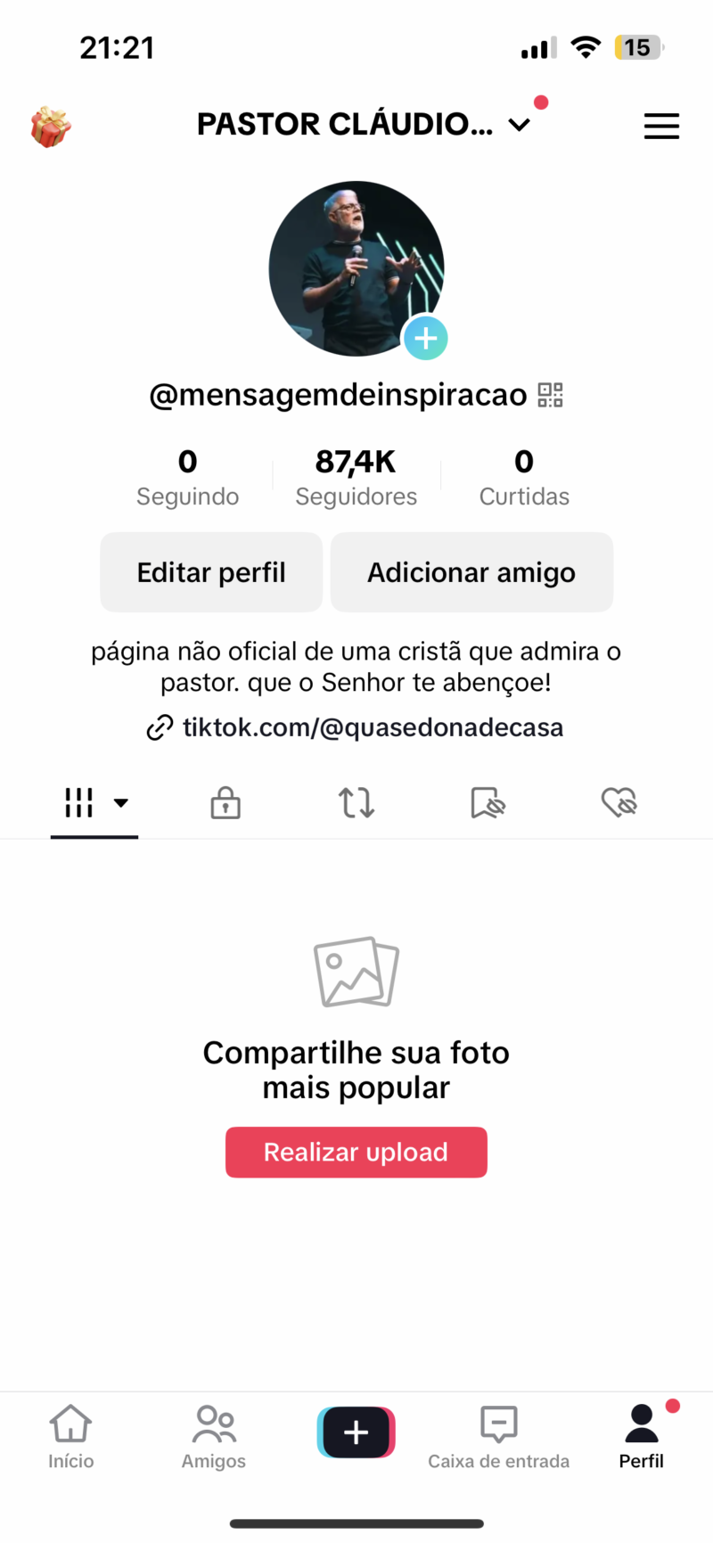 conta no tiktok 86 mil