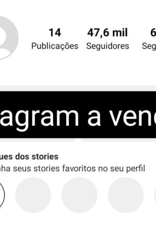 Vendo conta engajada