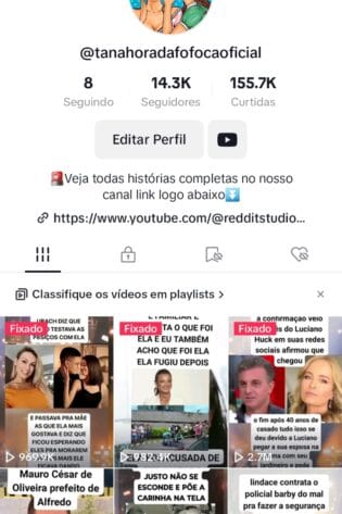 Tik Tok super engajado e monetizado a venda