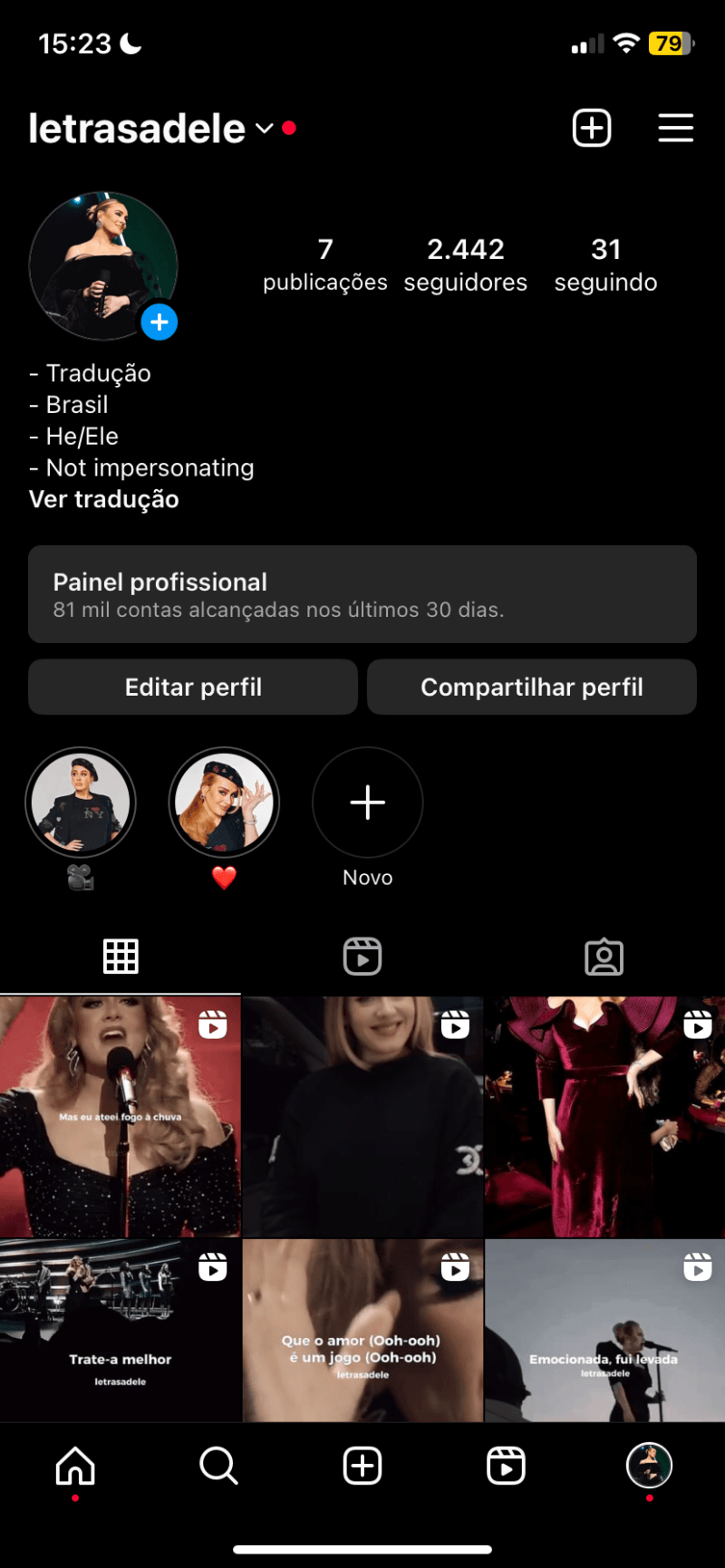 Conta engajada 2.4k!!