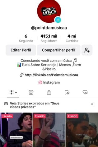 Tik Tok engajado a venda (415K+ de seguidores e 4M+ de Curtidas)