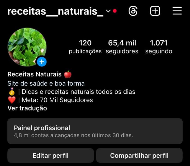 Instagram de Emagrecimento - PROMOÇÃO