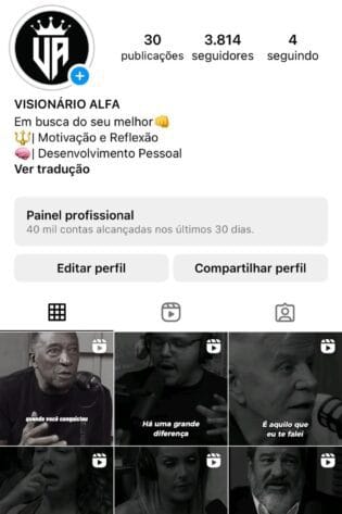 Instagram de motivação