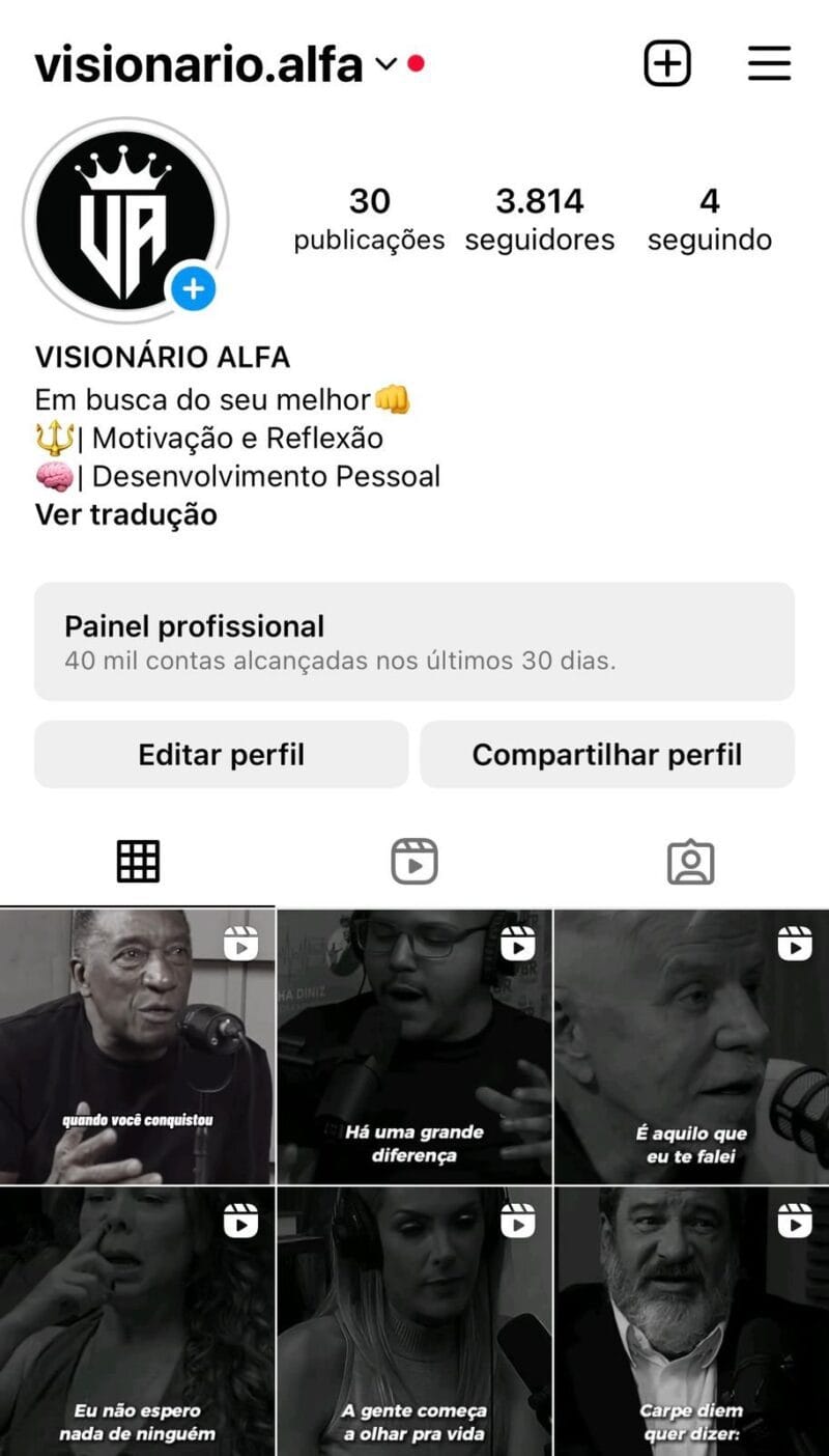 Instagram de motivação