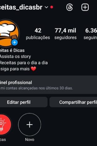 Conta do Insta – Receitas