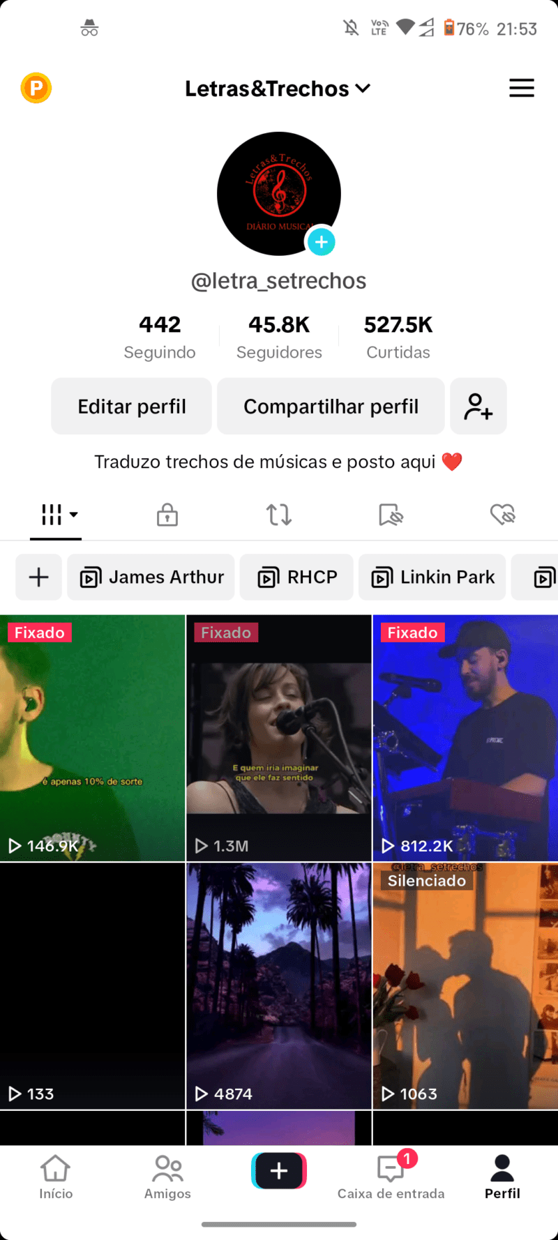 Conta TikTok monetizado