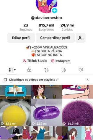Tiktok 815 mil seguidores