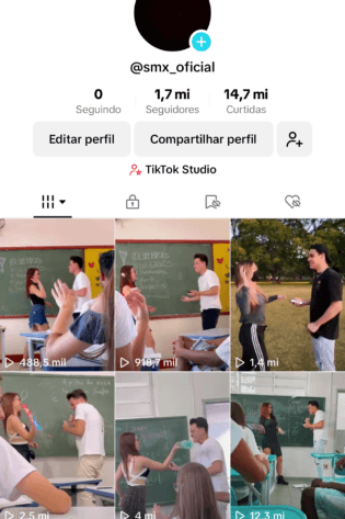 Conta tiktok com 1,7 milhões
