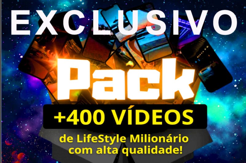Pack com +400 Vídeos Lifestyle Milionário