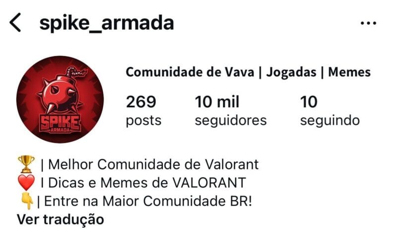 Instagram de Jogos - Valorant