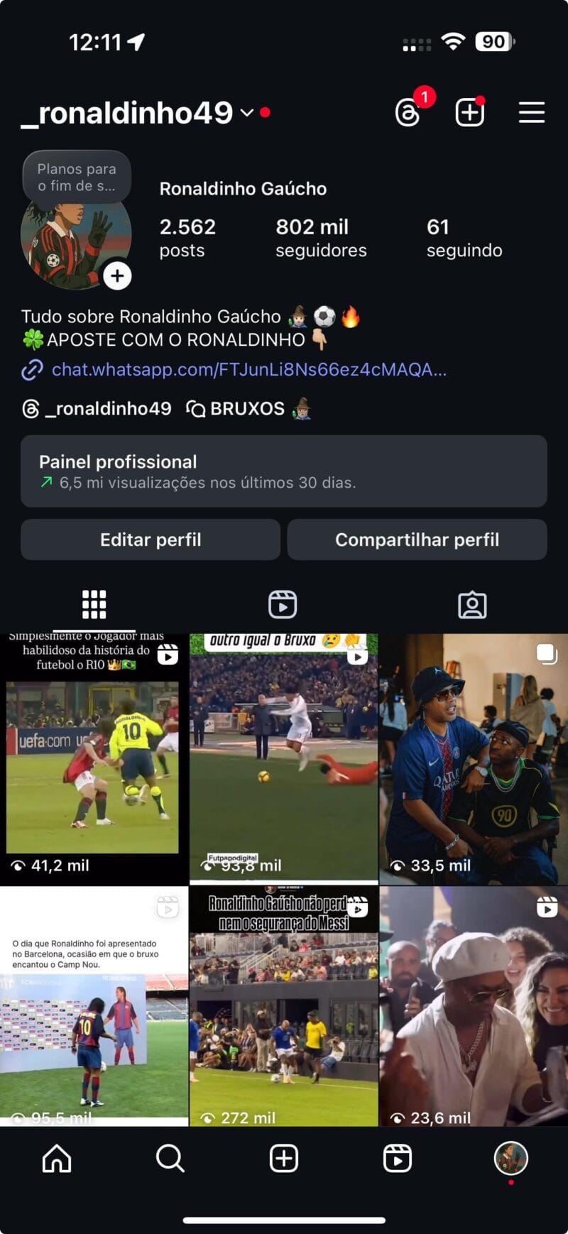 Instagram de Futebol
