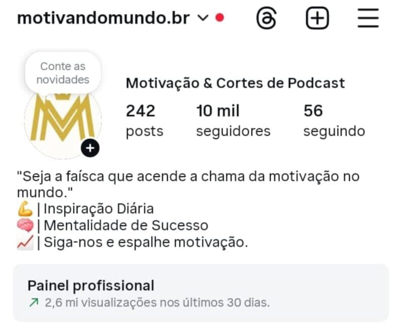 Conta de Motivação