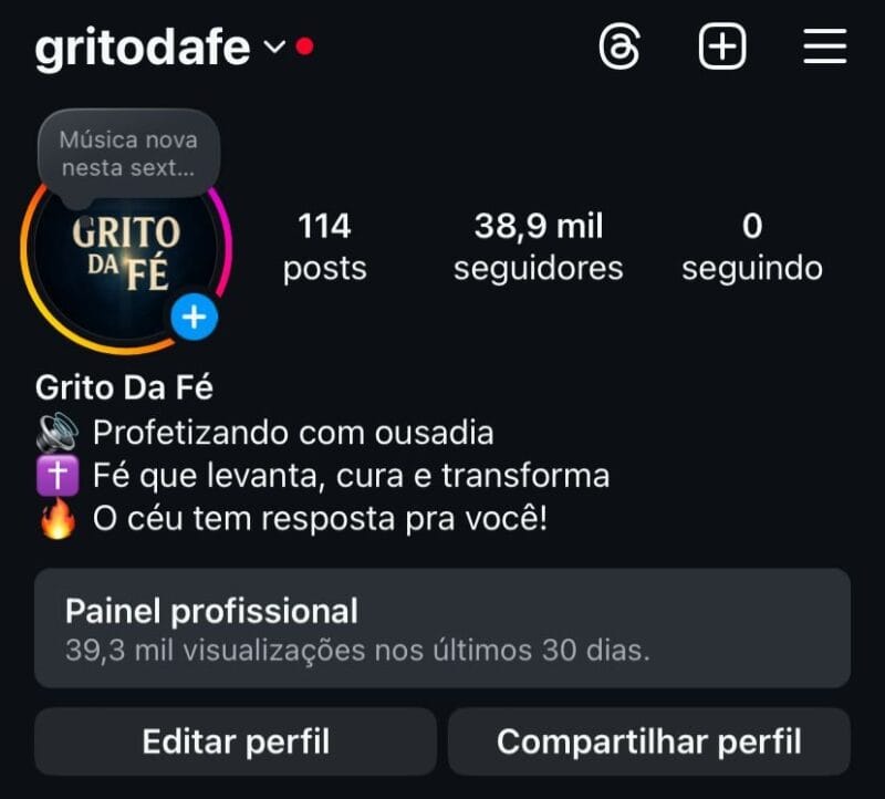 Instagram Cristão a venda