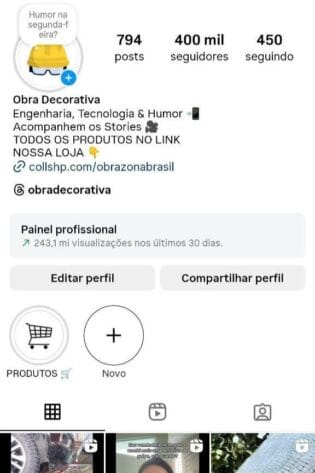 Instagram de Obras/Construção