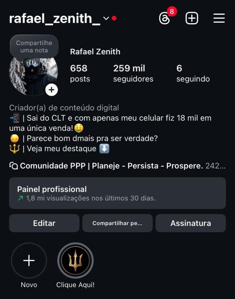 Instagram de Motivação