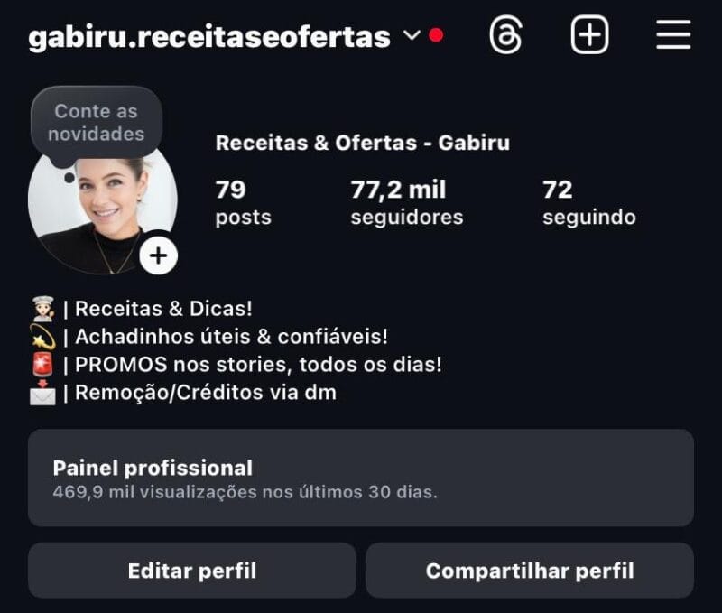 Instagram de Receitas