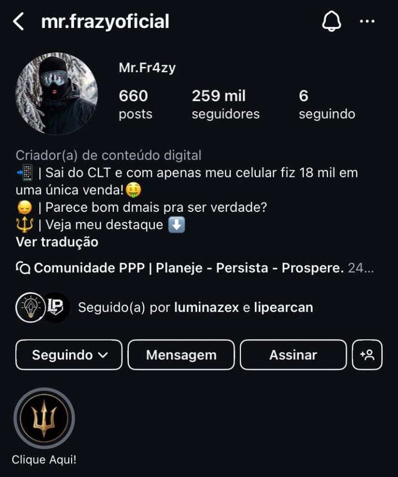 Instagram de Marketing a Venda