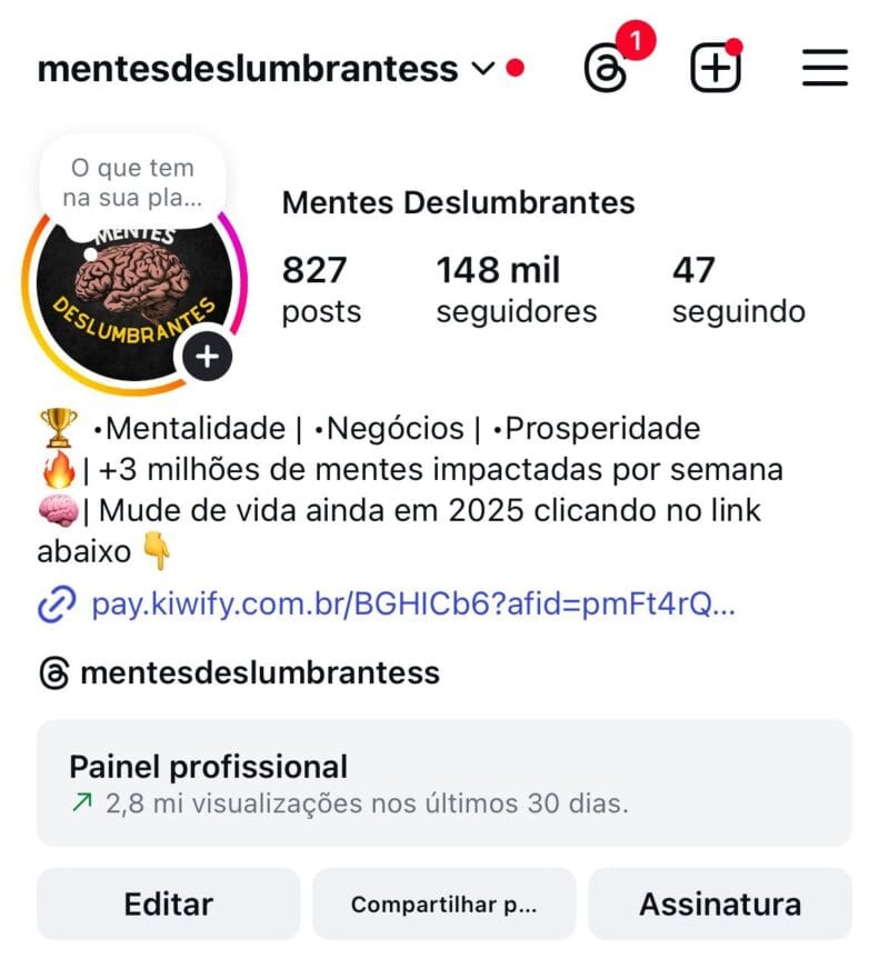 Instagram de Motivação