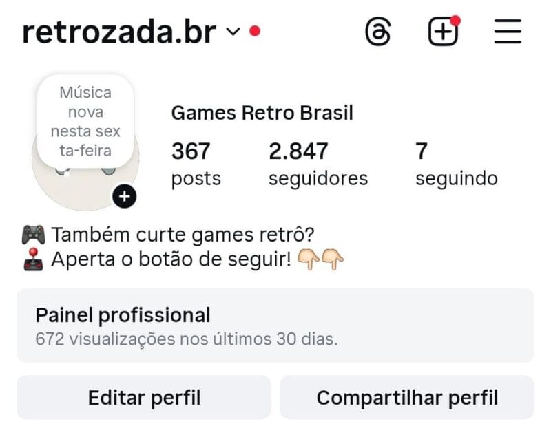 Instagram de Games