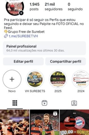 Instagram de Apostas Esportivas