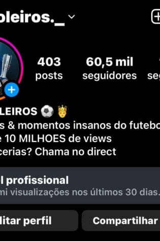 Conta de Futebol a Venda