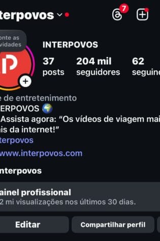 Instagram de Turismo/Viagens a Venda