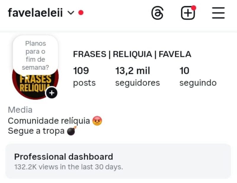Instagram de Frases a Venda