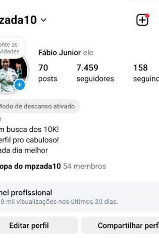 Instagram de Futebol a Venda