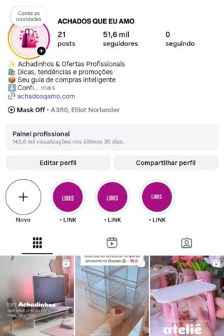 Instagram de achados a venda