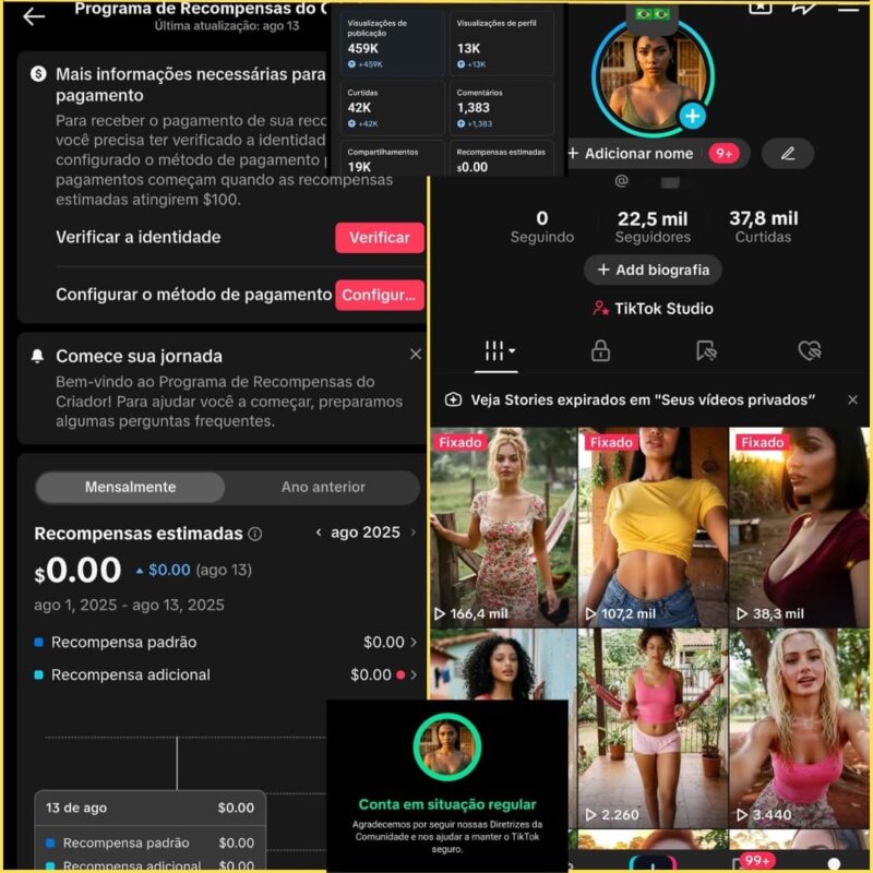Tiktok Monetizado a Venda